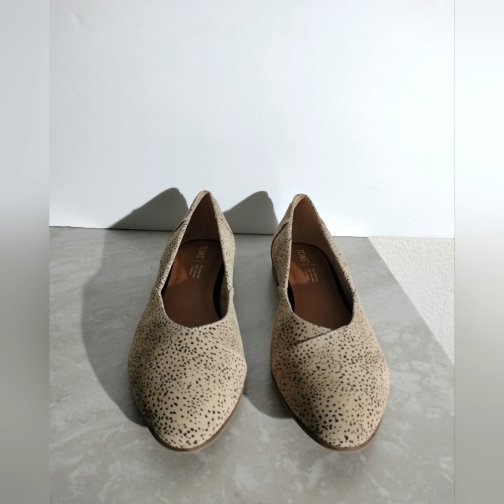 TOM'S Women's Jutti Neat Leopard Flat S 10